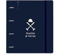 Classeur - Safta - Harper & Neyer - 4 Anneaux De 35 Mm - Recharge 100 Feuilles A4 - Idéal Enfants