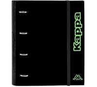 Classeur Safta Kappa Black - 4 Anneaux 35cm - 100 Feuilles A4 - Enfant - Noir