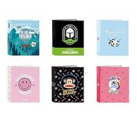 Classeur - Safta - Lot De 4 Anneaux - Dos Large - Multicolore - Fille
