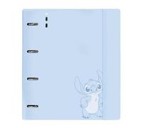 STITCH BEACH - Classeur avec 4 anneaux de 35 mm, avec recharge, 100 feuilles A4, idéal pour les enfants de différents âges, confortable et polyvalent, qualité et résistance, 27 x 4 x 32 cm, rose