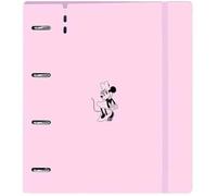 Classeur - Safta - Minnie Mouse Naive - 4 Anneaux De 35 Mm - 100 Feuilles A4 - Idéal Pour Enfants