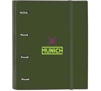 Classeur Safta Munich Bright Khaki 4 Anneaux 35 Cm - Enfant - 100 Feuilles A4