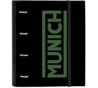 Classeur - Safta - Munich Caviar - 4 Anneaux - 100 Feuilles A4 - Noir