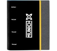 Classeur - Safta - Munich Topo - 4 Anneaux De 35 Cm - 100 Feuilles A4 - Couverture Rigide