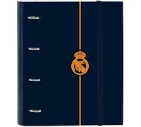 Classeur - Safta - Real Madrid 2ème Équipe 24/25 - 4 Anneaux De 35 Cm - 100 Feuilles A4 - Couverture Rigide