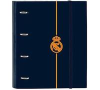 Classeur - Safta - Real Madrid 2ème Équipe 24/25 - 4 Anneaux De 35 Cm - 100 Feuilles A4 - Couverture Rigide