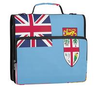 Classeur scolaire avec fermeture éclair Motif drapeau des Fidji, Drapeau national de l'Océanie des Fidji, one size, Drapeau national de l'Océanie des Fidji