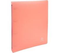 Exacompta Classeur souple Chromaline Pastel A4 4 anneaux dos 4 cm polypro Corail