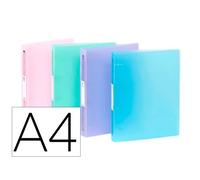 Classeur souple A4 MAXI - 4 anneaux - Dos 4 cm - polypropylène - PROPYSOFT VIQUEL Coloris assortis