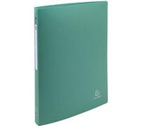 Exacompta - réf. 51183E - 1 Classeur souple avec étiquette OPAK - 4 anneaux ronds diamètre 15 mm - Dos 20 mm - Dimensions extérieures : 32 x 25 cm - Format à classer A4 - Coloris : vert foncé