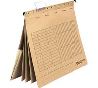 Classeur Suspendu Multiple Unireg. Fabriqué En Allemagne En Carton Recyclé Marron, Din A4, Reliure Commerciale, 3 Intercalaires, 4 Reliures, Poche Intérieure Dans Le Dos Blauer Engel