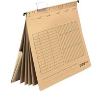 Classeur Suspendu Multiple Unireg. Fabriqué En Allemagne En Carton Recyclé Marron, Reliure Commerciale, Din A4, 4 Intercalaires, 4 Reliures, Poche Intérieure Dans Le Dos Blauer Engel