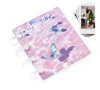 Classeur transparent - Cahier avec autocollants avec 20 pages intérieures | Album pour rangement de cartes photos, pour enseignants, bureau, professionnels, projet manager, école, réunions d'affaires