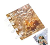 Classeur transparent | Cahier avec autocollants avec 20 pages intérieures, carnet adhésif portable, pour ruban journal, petits étudiants, enseignants, professionnels du personnel administratif