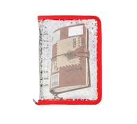 Classeur transparent - Classeur de papier A5 pour documents, carnet de collection avec autocollants zippés, couverture en PVC transparent, pages interchangeables, organiseur de papeterie, journal