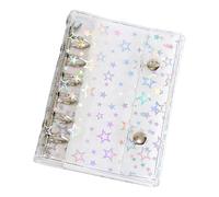 Classeur transparent en PVC transparent pour cartes - Motif étoiles - Organiseur à collectionner avec manches - Livre d'autocollants pour, adolescents, filles, famille, amis, filles
