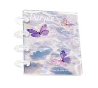 Classeur transparent - Livre de collection d'autocollants transparents, organiseur de 20 pages intérieures, petit porte-accessoires pratique, rangement durable en acrylique PP | Étudiants, enseignants