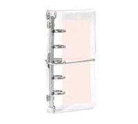Classeur transparent pour cahier - Coque de protection à remplir avec sangle - Agenda classeur avec anneaux de 2,5 cm - Pour la maison, le bureau, l'école, les voyages, les étudiants, les adolescents