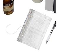 Classeur transparent - PVC 9 x 12,5 cm | Classeur à anneaux avec design à trois plis à 5 anneaux, organiseur de livres, rangement rechargeable, budget Bînder | Planificateur, carnet, cartes à