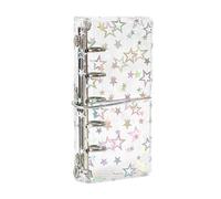 Classeur transparent rechargeable avec sangle - Anneaux de reliure budgétaire M2,5 | Pour étudiants, filles, adolescents, jeunes, maison, bureau, école, voyage, agenda