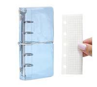 Classeur transparent rechargeable avec sangle - Classeur M2.5 à couverture souple transparente pour étudiants, garçons, filles, adolescents, maison, bureau, école, voyage