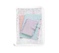 Classeur Transparent Rechargeable | Classeur en Papier A5 Avec Poches Zippées | Livre De Collecte D’autocollants Réutilisables | Pour Journaux, Cartes, Billets, Reçus, École, Bureau, Réunions D'affair