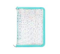 Classeur Transparent Rechargeable | Classeur en Papier A5 Avec Poches Zippées | Livre De Collecte D’autocollants Réutilisables | Pour Journaux, Cartes, Billets, Reçus, École, Bureau, Réunions D'affair