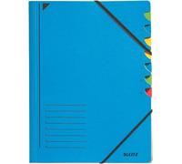 Classeur Trieur, A4, Carton, 7 Compartiments, Bleu
