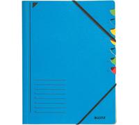 Classeur Trieur, A4, Carton, 7 Compartiments, Bleu
