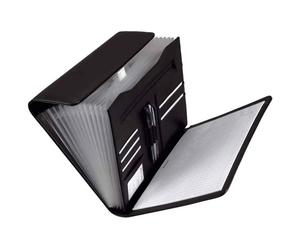 Classeur Trieur VADO - ALASSIO - Format A4 - 12 compartiments - Fermeture éclair - Noir