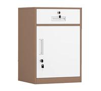Classeur verrouillable en métal sous le bureau, 1 tiroir et 1 compartiment pour documents juridiques/lettres/A4, solution de rangement de bureau entièrement assemblée pour la maison et l'espace de