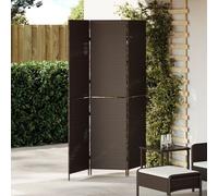 Classeur vidaXL 3 Panneaux Pliable Marron 146x180 cm Poly Rattan