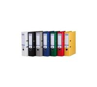 Elba A4 70 mm Strongline Plastic On Board Lever Arch File, Yellow Single Yellow
