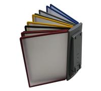 Classeurs, Dossier d'affichage de bureau à rabat, 10 poches double face, organisateur fichiers for, présentoir catalogue, format lettre, for le stockage documents A4 au bureau/à la maison