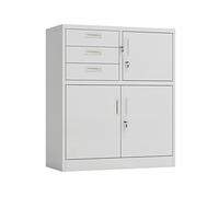 Classeurs en métal avec serrures - Stockage sécurisé des données pour la maison et le bureau - 3 tiroirs de 1,4 mm d'épaisseur - Solution de classement nized pour la gestion de bureau