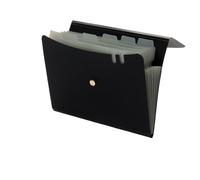 Classeurs extensibles, 2 pièces, format A4, organisateur accordéon, 7 poches for Documents Pour Reçus, Factures, Chèques(Black)