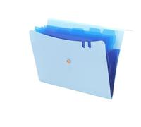 Classeurs extensibles, 2 pièces, format A4, organisateur accordéon, 7 poches for Documents Pour Reçus, Factures, Chèques(Blue)