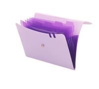 Classeurs extensibles, 2 pièces, format A4, organisateur accordéon, 7 poches for Documents Pour Reçus, Factures, Chèques(Purple)