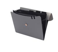 Classeurs extensibles, 2 pièces, format A4, organisateur accordéon, 7 poches for Documents Pour Reçus, Factures, Chèques(Grey)