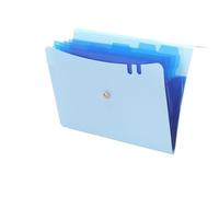 Classeurs extensibles, 3 pièces, format A4, organisateur accordéon, 7 poches for l'école et le bureau Pour Reçus, Factures, Chèques(Blue)