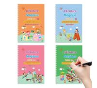 Classeurs Magiques D'écriture Manuscrit Pratiquer Le Livre De Copie - Writing Book For Kids, Magic Ink Copybooks For Kids Reutilisable Working Workbooks | Magic Grooved Handwriting Practice Book
