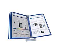 Classeurs, Présentoir de catalogue, système référence bureau petit, 5 panneaux, peut contenir 10 feuilles papier A4, guide d'opération suspension murale d'atelier d'usine(Blue)