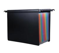 Classeurs suspendus 13 pochettes, capacité, format A4, organisateur de dossiers suspendus, 13, 8 pouces, organisateur de dossiers extensibles avec onglets, avec doubles crochets pour