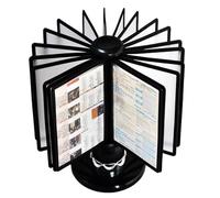 Classeurs, Système de référence bureau, 20 panneaux double face, capacité 40 feuilles, présentoir catalogue, for l'affichage et le stockage documents A4 au bureau/à la maison, gain place(Black)