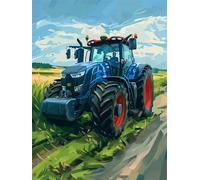 Classic 1000piece Jigsaw Puzzle: Field Tractor for Kids, Includes Arts and Crafts, Great Gift for Women, Decorative Gift, 38x26cm