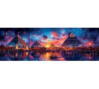 Classic 1000piece Jigsaw Puzzle Pyramid Landscape Canvas Arts and Crafts Home Wall Decor Women's Gift Decoration Gift 38x26cm