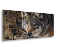 Classic 1000piece Jigsaw Puzzle Wolf Art Painting Large Animal Pattern Design Craft Suitable for British Children's Art Craft for Wall Decoration Women's Gift Decoration Gift 50x70cm