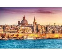 Classic 1000piece Puzzle of Valletta, Malta, Unique Home Wall Decoration, 38x26cm