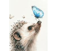 Classic 1500piece Jigsaw Puzzle with Butterfly and Hedgehog, Including Sewing and Ribbon, Suitable for Arts and Crafts, 57x87cm