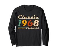 Classic 1968 Original Men Women Birth of Birthday Vintage Manche Longue